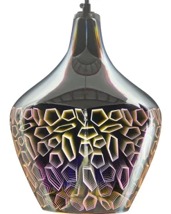 Candeeiro De Teto Vidro Fumado Multicolor Soana