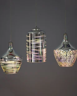 Candeeiro De Teto Vidro Fumado Multicolor Soana