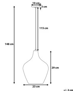 Candeeiro De Teto Vidro Fumado Multicolor Soana