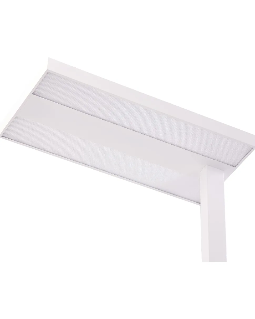 Candeeiro Led De Pe Em Metal Branco 197 Cm Taurus
