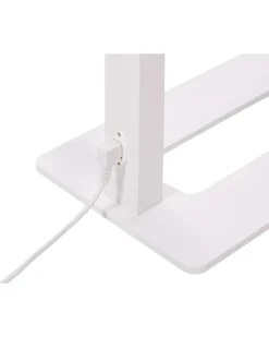 Candeeiro Led De Pe Em Metal Branco 197 Cm Taurus