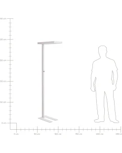 Candeeiro Led De Pe Em Metal Branco 197 Cm Taurus