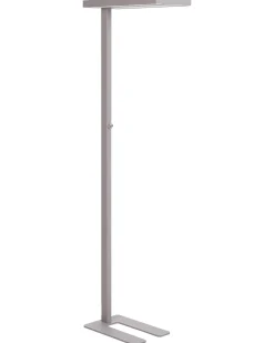 Candeeiro Led De Pe Em Metal Prateado 197 Cm Taurus