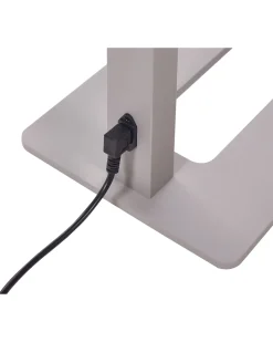 Candeeiro Led De Pe Em Metal Prateado 197 Cm Taurus