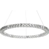 Candeeiro Led Em Cristal E Metal Prateado Magat
