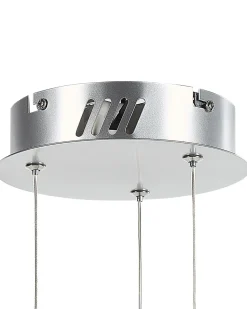 Candeeiro Led Em Cristal E Metal Prateado Magat