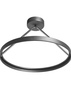 Candeeiro Led Em Metal Preto Agno