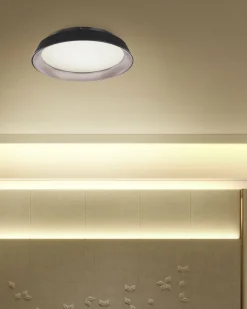 Candeeiro Led Em Metal Preto Bilin