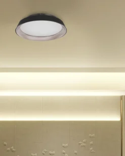Candeeiro Led Em Metal Preto Bilin