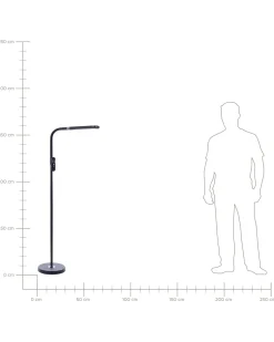 Candeeiro Led Preto 160 Cm Aries