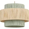 Candeeiro Suspenso Em Papel Natural E Verde Palbra