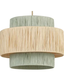 Candeeiro Suspenso Em Papel Natural E Verde Palbra
