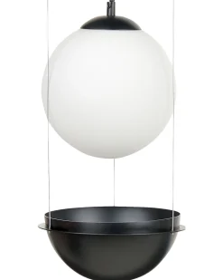 Candeeiro Suspenso Em Vidro Preto Tobins