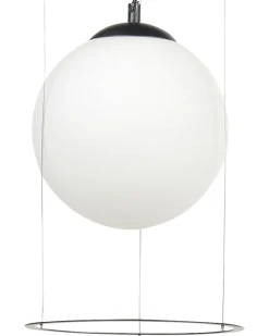 Candeeiro Suspenso Em Vidro Preto Tobins