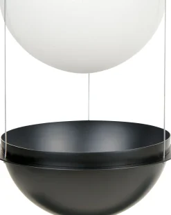 Candeeiro Suspenso Em Vidro Preto Tobins