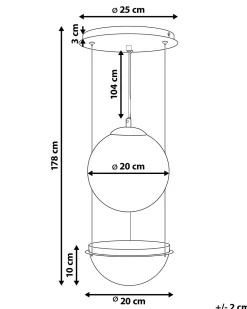 Candeeiro Suspenso Em Vidro Preto Tobins