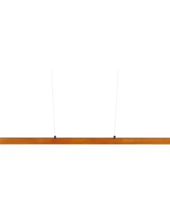 Candeeiro Suspenso Led Em Madeira Escura Stewarts