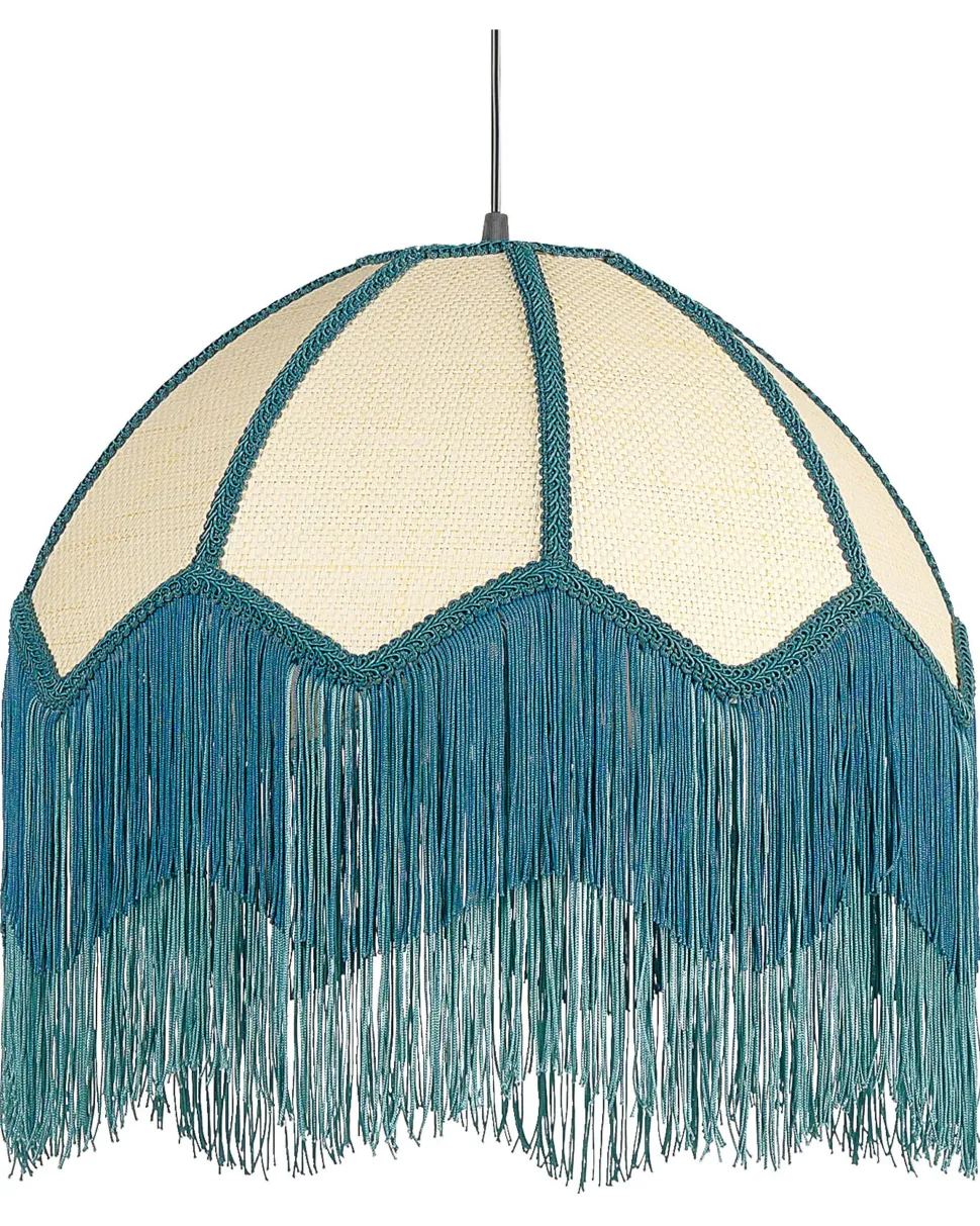 Candeeiro Suspenso Natural E Azul Milagro