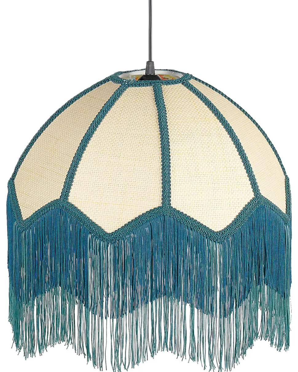 Candeeiro Suspenso Natural E Azul Milagro