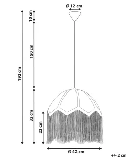 Candeeiro Suspenso Natural E Azul Milagro
