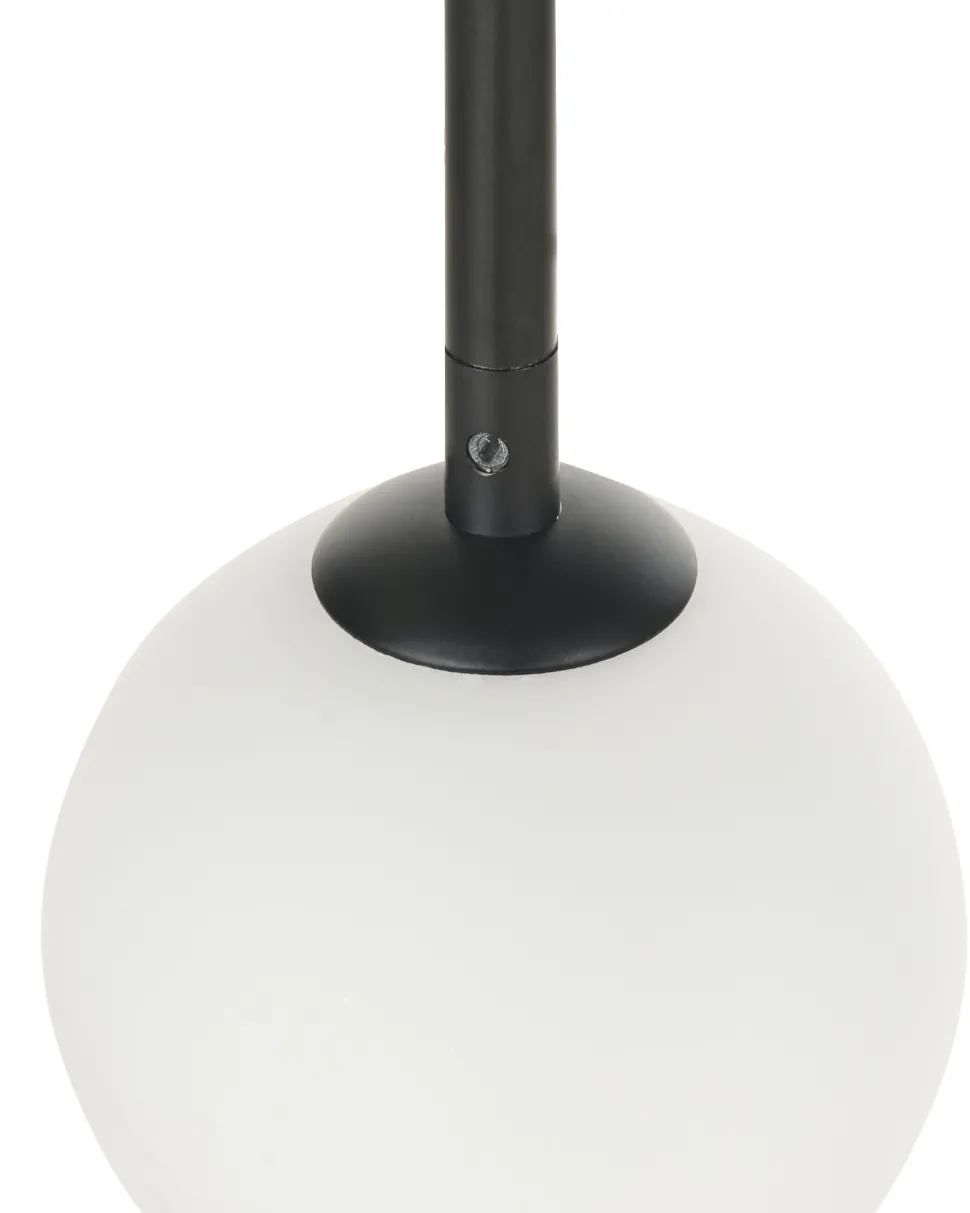 Candeeiro Suspenso Para 3 Lampadas Led Em Metal Preto Shannon