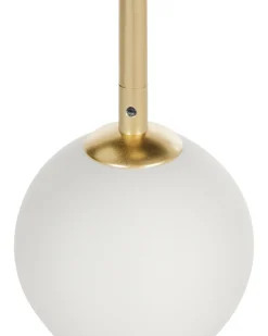 Candeeiro Suspenso Para 3 Lampadas Led Em Metal Dourado Shannon