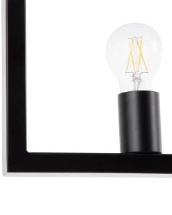 Candeeiro Suspenso Para 5 Lampadas Em Metal Preto Bayas