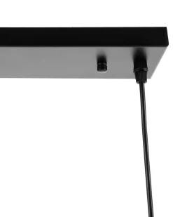 Candeeiro Suspenso Para 5 Lampadas Em Metal Preto Bayas