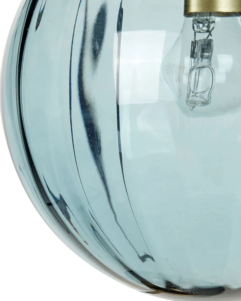 Candeeiro Suspenso Para 3 Lampadas Em Vidro Multicolor Kangaroo