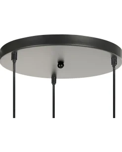 Candeeiro Suspenso Para 3 Lampadas Em Palha Multicolor Endrick