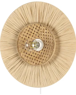 Candeiro De Parede Em Papel Natural 40 Cm Yaapi