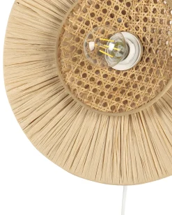 Candeiro De Parede Em Papel Natural 40 Cm Yaapi