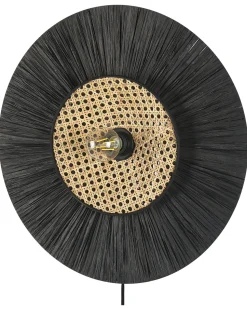 Candeiro De Parede Em Papel Preto 50 Cm Yaapi