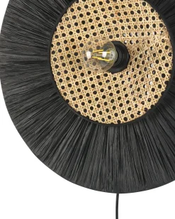 Candeiro De Parede Em Papel Preto 50 Cm Yaapi