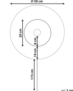 Candeiro De Parede Em Papel Preto 50 Cm Yaapi