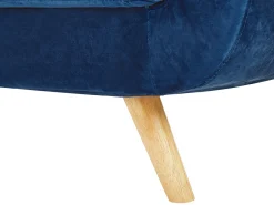 Capa De Poltrona De Veludo Azul Bernes