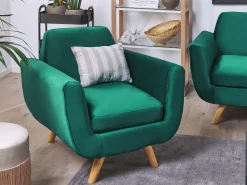 Capa De Poltrona De Veludo Verde Bernes
