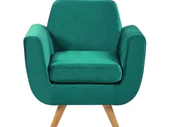 Capa De Poltrona De Veludo Verde Bernes