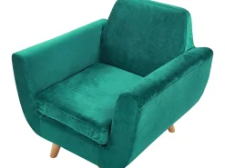 Capa De Poltrona De Veludo Verde Bernes