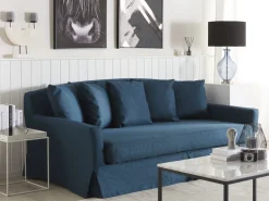 Capa De Sofa 3 Lugares Azul Escura Gilja