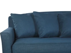 Capa De Sofa 3 Lugares Azul Escura Gilja