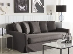 Capa De Sofa 3 Lugares Cinzento Escuro Gilja