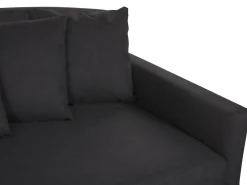 Capa De Sofa 3 Lugares Preta Gilja