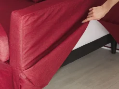 Capa De Sofa 3 Lugares Vermelha Gilja