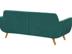 Capa Para Sofa De 2 Lugares De Veludo Verde Bernes