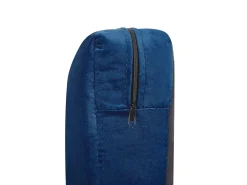 Capa Para Sofa De 3 Lugares De Veludo Azul Bernes