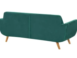 Capa Para Sofa De 3 Lugares De Veludo Verde Bernes