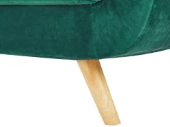 Capa Para Sofa De 3 Lugares De Veludo Verde Bernes