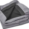Capa Para Sofa De 3 Lugares De Veludo Cinzento Bernes