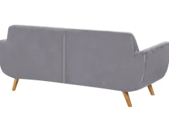 Capa Para Sofa De 3 Lugares De Veludo Cinzento Bernes